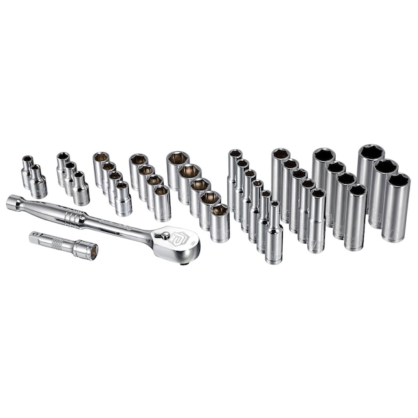 38Pc 1/4" Drive Mechanics Socket Set